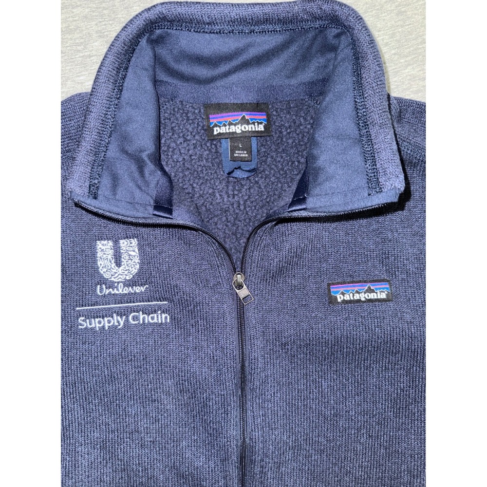 Patagonia Mens Better Sweater Navy Blue Jacket Large Full Zip Outdoor Essential